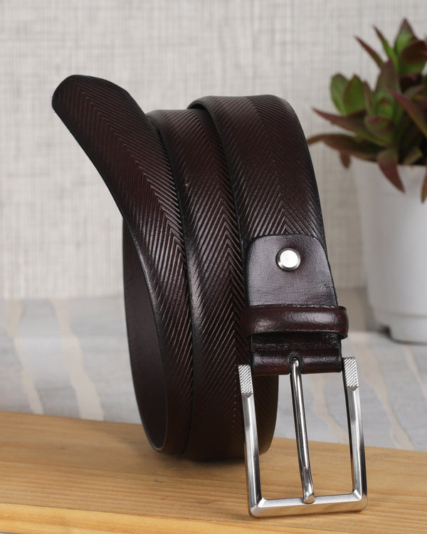 Herringbone Formal Leather Belt