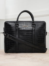 Croco Leather Laptop Bag LT14-5002