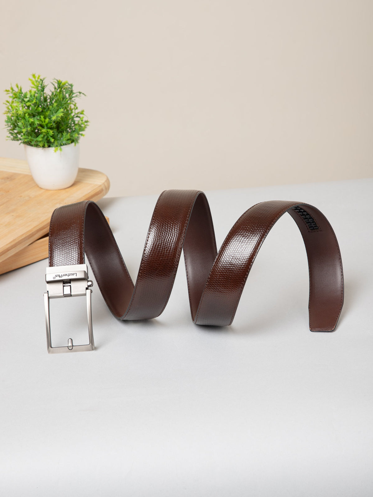 Plus Size Refined Autolock Leather Belt