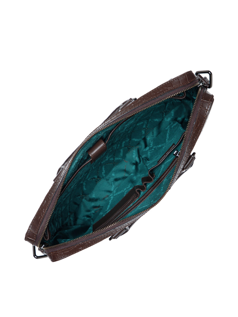 Leather Plus bag lining and zipper detail